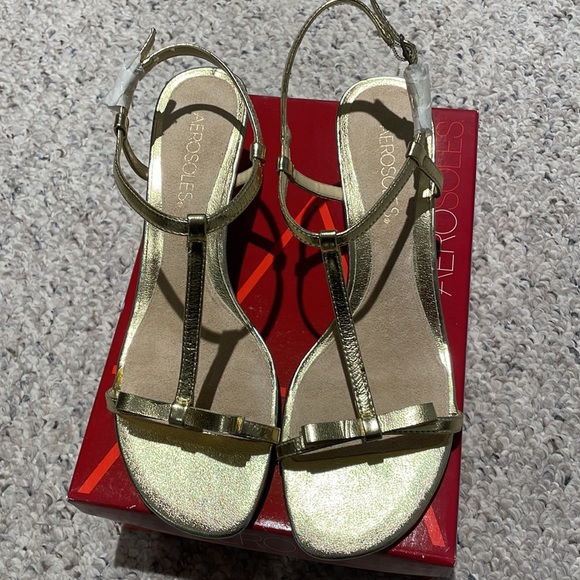 Aerosols gold heel sandal - Picture 3 of 8